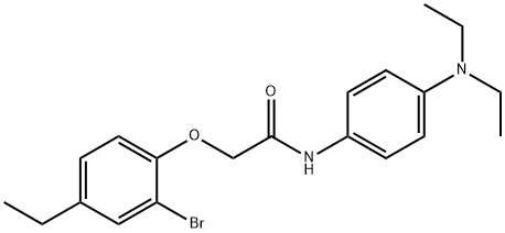 2-(2-bromo-4-ethylphenoxy)-N-[4-(diethylamino)phenyl]acetamide Structure