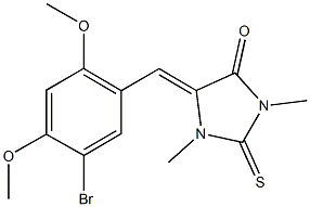 5-(5-bromo-2,4-dimethoxybenzylidene)-1,3-dimethyl-2-thioxoimidazolidin-4-one Structure