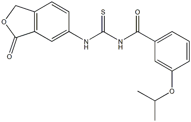 N-(3-isopropoxybenzoyl)-N'-(3-oxo-1,3-dihydro-2-benzofuran-5-yl)thiourea Structure