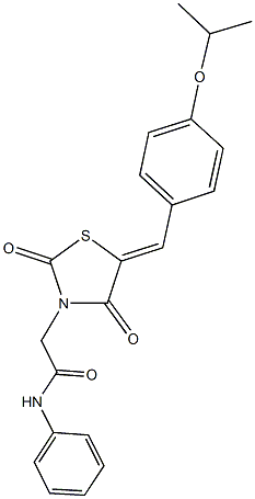 2-[5-(4-isopropoxybenzylidene)-2,4-dioxo-1,3-thiazolidin-3-yl]-N-phenylacetamide Structure