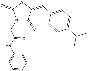 2-[5-(4-isopropylbenzylidene)-2,4-dioxo-1,3-thiazolidin-3-yl]-N-phenylacetamide Structure