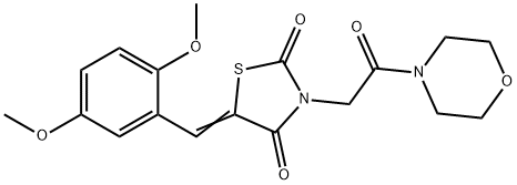 5-(2,5-dimethoxybenzylidene)-3-[2-(4-morpholinyl)-2-oxoethyl]-1,3-thiazolidine-2,4-dione Structure