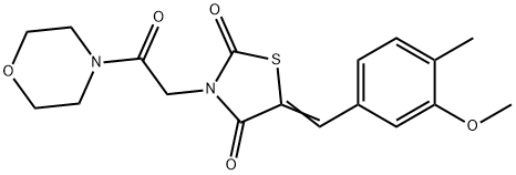 5-(3-methoxy-4-methylbenzylidene)-3-[2-(4-morpholinyl)-2-oxoethyl]-1,3-thiazolidine-2,4-dione 구조식 이미지