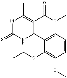 methyl 6-(2-ethoxy-3-methoxyphenyl)-4-methyl-2-sulfanyl-1,6-dihydropyrimidine-5-carboxylate Structure