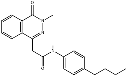 N-(4-butylphenyl)-2-(3-methyl-4-oxo-3,4-dihydro-1-phthalazinyl)acetamide 구조식 이미지