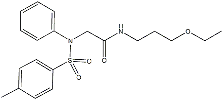 N-(3-ethoxypropyl)-2-{[(4-methylphenyl)sulfonyl]anilino}acetamide Structure