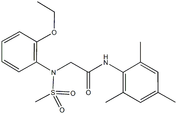 2-[2-ethoxy(methylsulfonyl)anilino]-N-mesitylacetamide 구조식 이미지