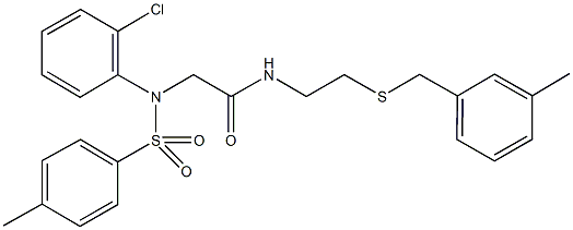 2-{2-chloro[(4-methylphenyl)sulfonyl]anilino}-N-{2-[(3-methylbenzyl)sulfanyl]ethyl}acetamide Structure