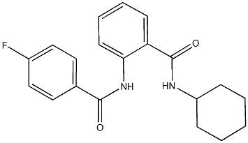 N-cyclohexyl-2-[(4-fluorobenzoyl)amino]benzamide 구조식 이미지