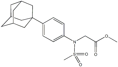 methyl [4-(1-adamantyl)(methylsulfonyl)anilino]acetate 구조식 이미지