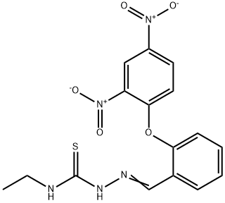 2-{2,4-dinitrophenoxy}benzaldehyde N-ethylthiosemicarbazone Structure