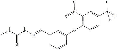 3-[2-nitro-4-(trifluoromethyl)phenoxy]benzaldehyde N-methylthiosemicarbazone Structure