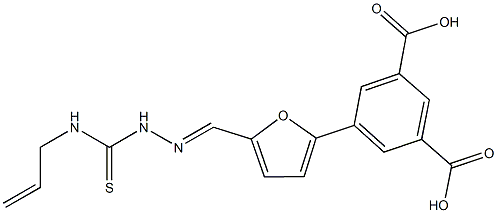 5-(5-{2-[(allylamino)carbothioyl]carbohydrazonoyl}-2-furyl)isophthalic acid 구조식 이미지