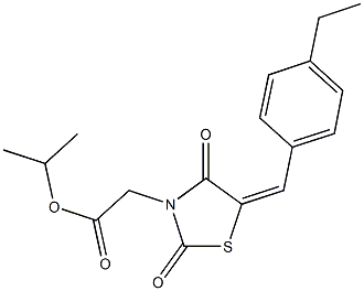 isopropyl [5-(4-ethylbenzylidene)-2,4-dioxo-1,3-thiazolidin-3-yl]acetate Structure