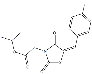 isopropyl [5-(4-iodobenzylidene)-2,4-dioxo-1,3-thiazolidin-3-yl]acetate 구조식 이미지