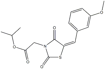 isopropyl [5-(3-methoxybenzylidene)-2,4-dioxo-1,3-thiazolidin-3-yl]acetate 구조식 이미지