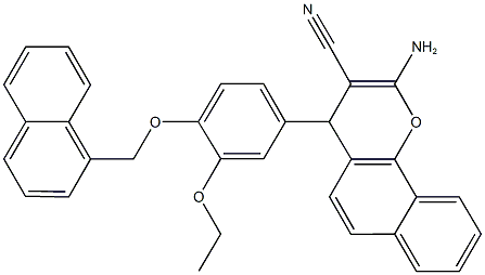 2-amino-4-[3-ethoxy-4-(1-naphthylmethoxy)phenyl]-4H-benzo[h]chromene-3-carbonitrile 구조식 이미지