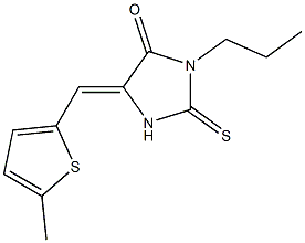 5-[(5-methyl-2-thienyl)methylene]-3-propyl-2-thioxo-4-imidazolidinone Structure