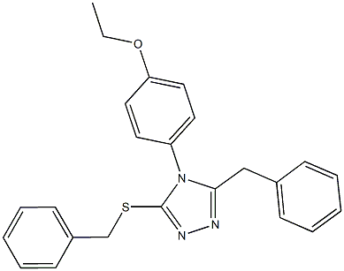 4-[3-benzyl-5-(benzylsulfanyl)-4H-1,2,4-triazol-4-yl]phenyl ethyl ether Structure