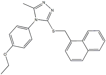 ethyl 4-{3-methyl-5-[(1-naphthylmethyl)sulfanyl]-4H-1,2,4-triazol-4-yl}phenyl ether 구조식 이미지