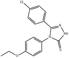 5-(4-chlorophenyl)-4-(4-ethoxyphenyl)-4H-1,2,4-triazol-3-ylhydrosulfide Structure