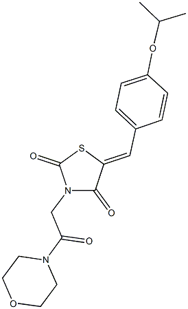 5-(4-isopropoxybenzylidene)-3-[2-(4-morpholinyl)-2-oxoethyl]-1,3-thiazolidine-2,4-dione Structure