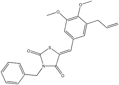 5-(3-allyl-4,5-dimethoxybenzylidene)-3-benzyl-1,3-thiazolidine-2,4-dione 구조식 이미지