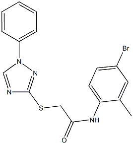 N-(4-bromo-2-methylphenyl)-2-[(1-phenyl-1H-1,2,4-triazol-3-yl)sulfanyl]acetamide Structure
