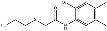 N-(2-bromo-4,5-dimethylphenyl)-2-[(2-hydroxyethyl)sulfanyl]acetamide 구조식 이미지