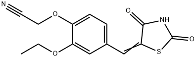 {4-[(2,4-dioxo-1,3-thiazolidin-5-ylidene)methyl]-2-ethoxyphenoxy}acetonitrile Structure
