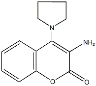 3-amino-4-(1-pyrrolidinyl)-2H-chromen-2-one Structure