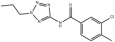 3-chloro-4-methyl-N-(2-propyl-2H-tetraazol-5-yl)benzamide 구조식 이미지