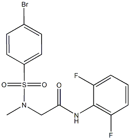 2-[[(4-bromophenyl)sulfonyl](methyl)amino]-N-(2,6-difluorophenyl)acetamide 구조식 이미지