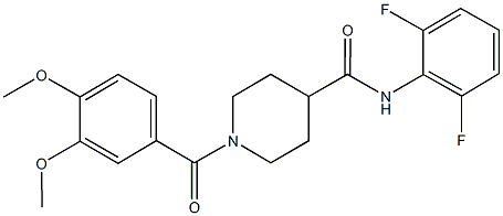 N-(2,6-difluorophenyl)-1-(3,4-dimethoxybenzoyl)-4-piperidinecarboxamide Structure