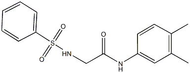 N-(3,4-dimethylphenyl)-2-[(phenylsulfonyl)amino]acetamide Structure