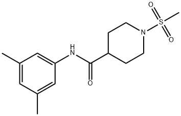 N-(3,5-dimethylphenyl)-1-(methylsulfonyl)-4-piperidinecarboxamide 구조식 이미지