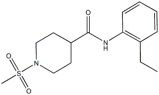 N-(2-ethylphenyl)-1-(methylsulfonyl)-4-piperidinecarboxamide Structure