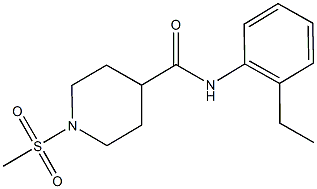 N-(2-ethylphenyl)-1-(methylsulfonyl)-4-piperidinecarboxamide 구조식 이미지