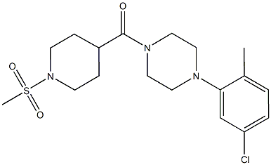 1-(5-chloro-2-methylphenyl)-4-{[1-(methylsulfonyl)-4-piperidinyl]carbonyl}piperazine Structure