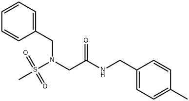 2-[benzyl(methylsulfonyl)amino]-N-(4-methylbenzyl)acetamide Structure