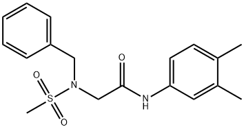 2-[benzyl(methylsulfonyl)amino]-N-(3,4-dimethylphenyl)acetamide 구조식 이미지