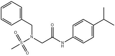 2-[benzyl(methylsulfonyl)amino]-N-(4-isopropylphenyl)acetamide 구조식 이미지