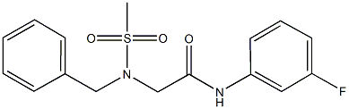 2-[benzyl(methylsulfonyl)amino]-N-(3-fluorophenyl)acetamide Structure