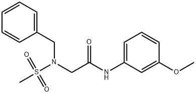 2-[benzyl(methylsulfonyl)amino]-N-(3-methoxyphenyl)acetamide Structure