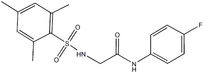 N-(4-fluorophenyl)-2-[(mesitylsulfonyl)amino]acetamide 구조식 이미지