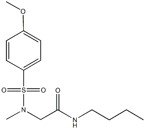 N-butyl-2-[[(4-methoxyphenyl)sulfonyl](methyl)amino]acetamide 구조식 이미지