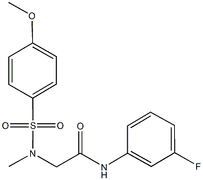 N-(3-fluorophenyl)-2-[[(4-methoxyphenyl)sulfonyl](methyl)amino]acetamide 구조식 이미지