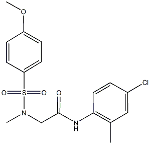 N-(4-chloro-2-methylphenyl)-2-[[(4-methoxyphenyl)sulfonyl](methyl)amino]acetamide 구조식 이미지