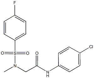 N-(4-chlorophenyl)-2-[[(4-fluorophenyl)sulfonyl](methyl)amino]acetamide Structure