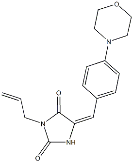 3-allyl-5-[4-(4-morpholinyl)benzylidene]-2,4-imidazolidinedione 구조식 이미지